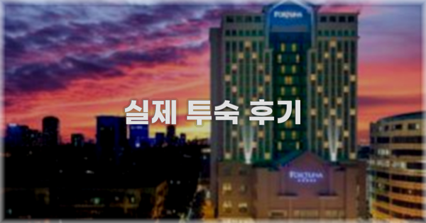 💬 실제 투숙 후기