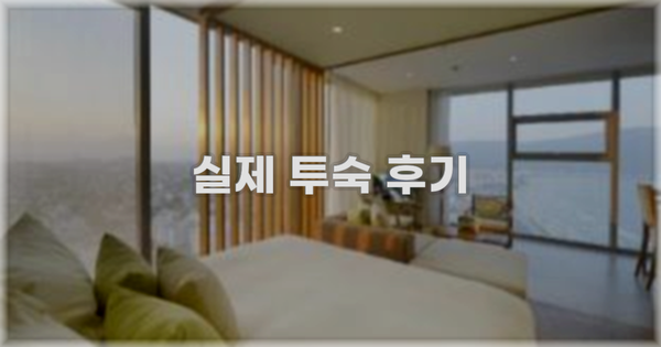 💬 실제 투숙 후기