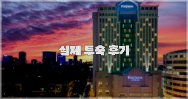 💬 실제 투숙 후기