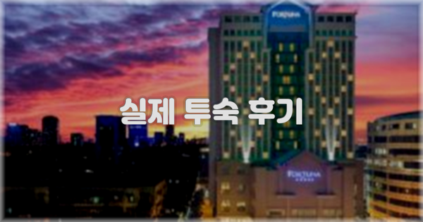 💬 실제 투숙 후기