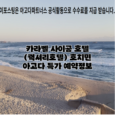 카라벨 사이공 호텔 (럭셔리호텔) 호치민 아고다 특가 예약정보