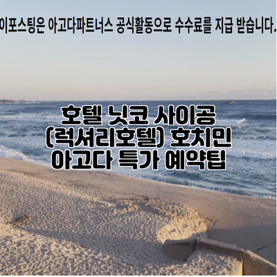 호텔 닛코 사이공 (럭셔리호텔) 호치민 아고다 특가 예약팁