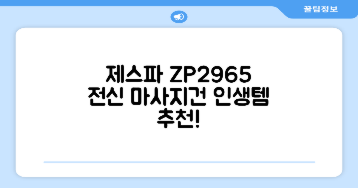 제스파 클래식 전신 무선 자동 마사지건 목어깨 안마기 ZP2965, 블랙 + 로즈골드 추천 리뷰