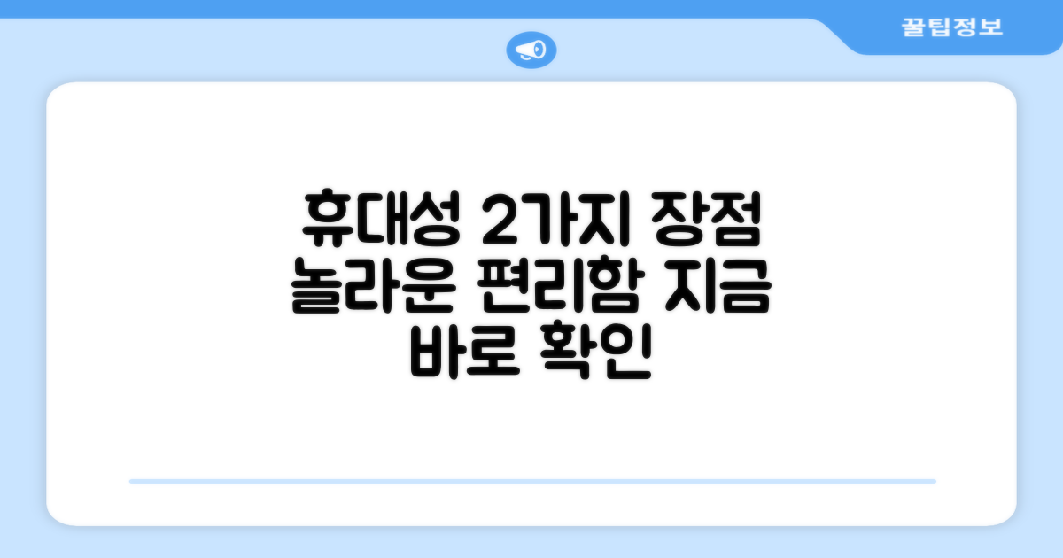 2가지 휴대성 장점