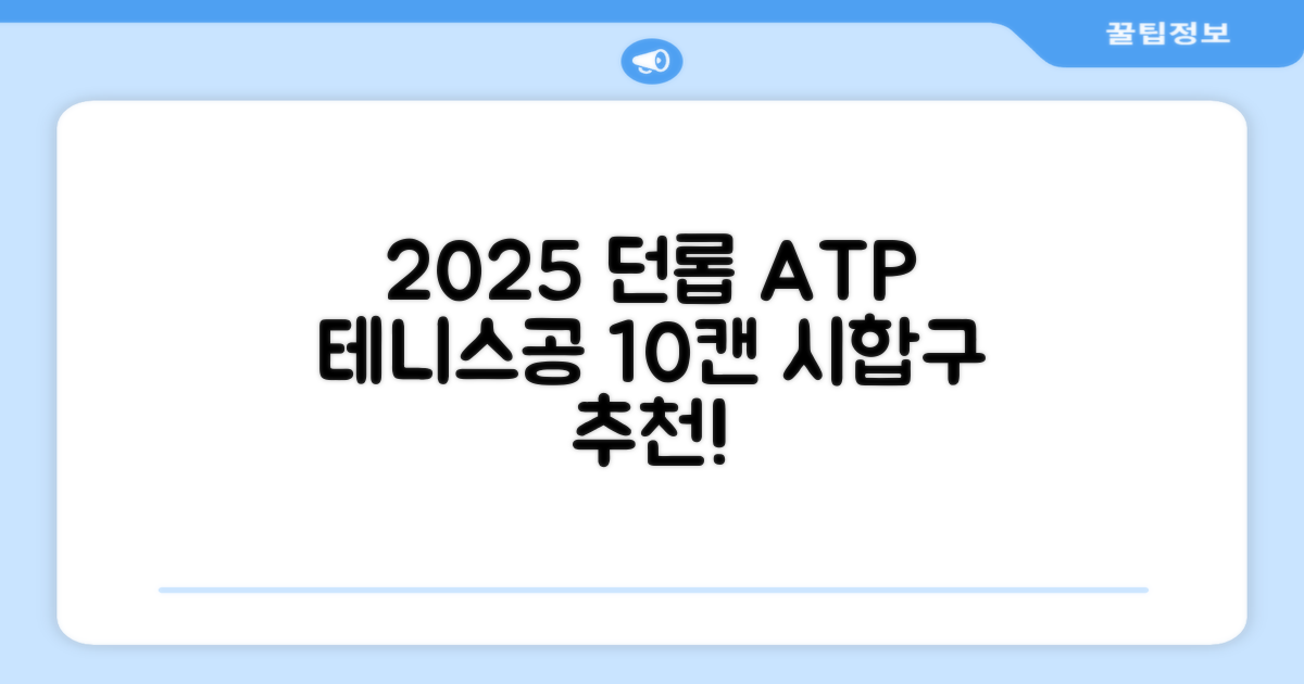2025 던롭 ATP 테니스공 10캔 (20볼) 시합구, 던롭 ATP볼 10캔 (20볼), 10세트 추천 리뷰