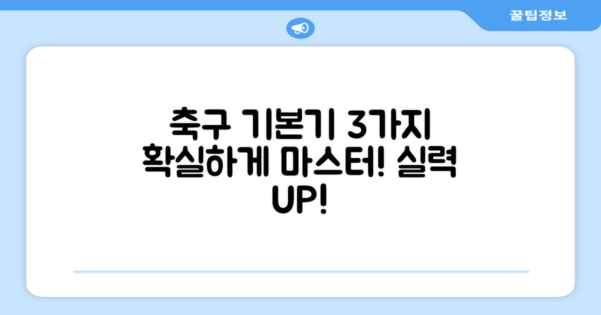 3가지, 축구 기본기 강화
