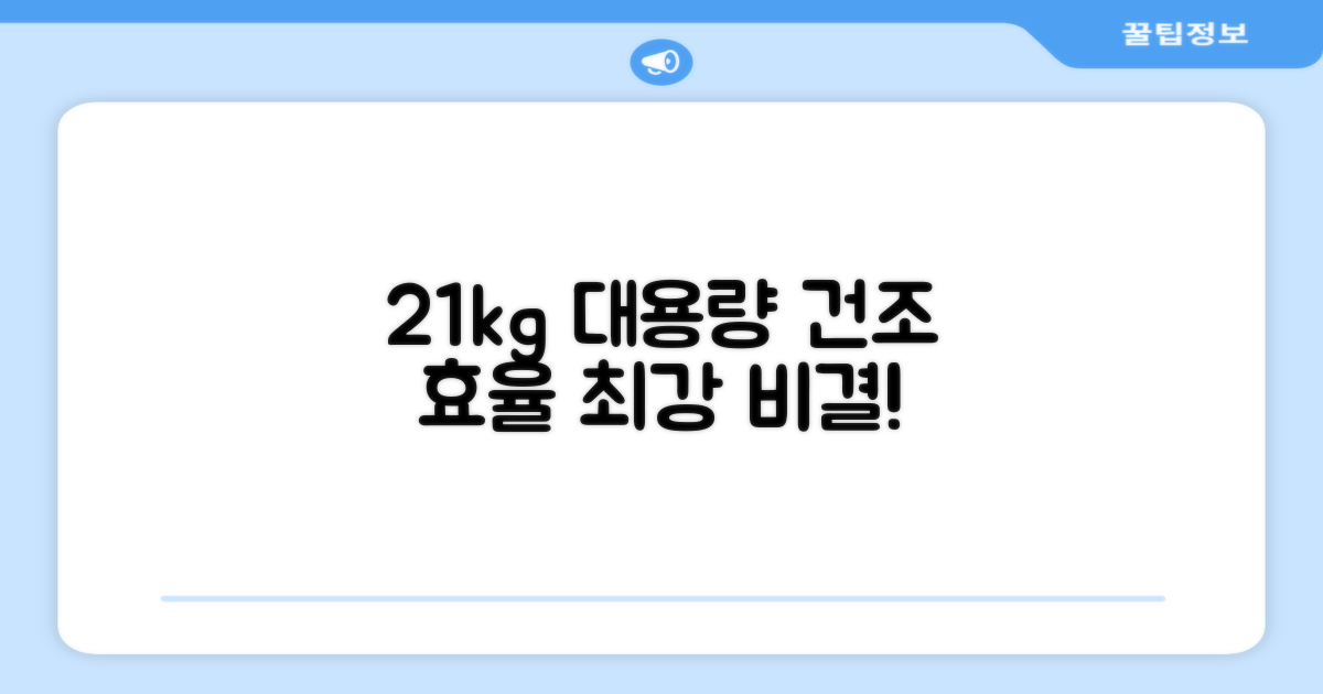 21kg 대용량, 건조 효율성의 비밀