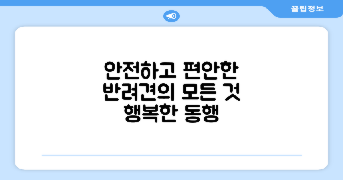 반려견 안전과 편안함