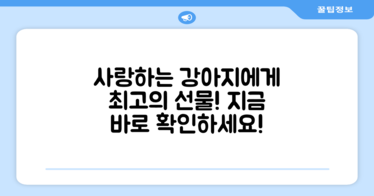 당신의 강아지에게 선물하세요