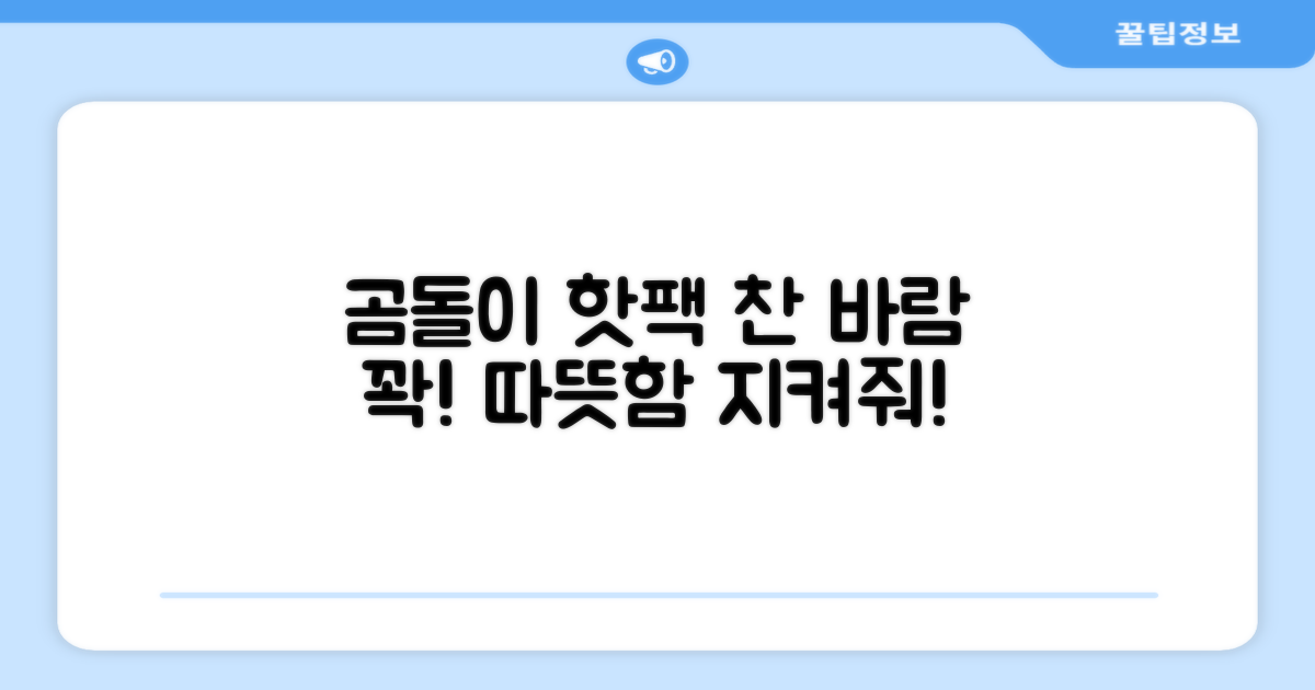 곰도리 핫팩, 찬 바람 막아줘!