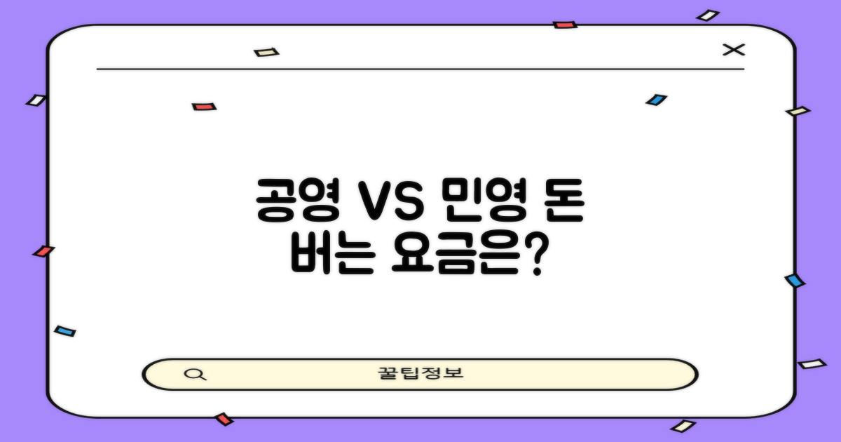 공영 vs 민영 요금
