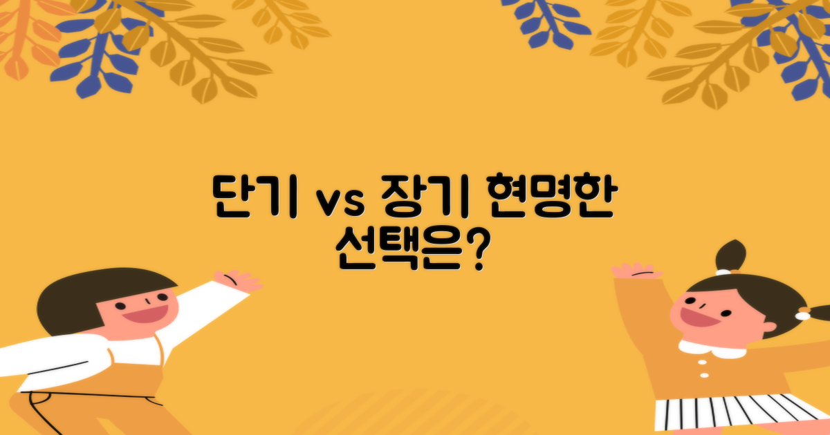 단기 vs 장기 혜택