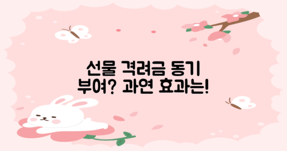 선물 격려금, 동기 부여될까?