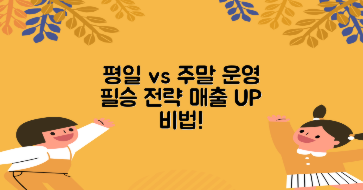 평일 vs 주말: 운영 전략