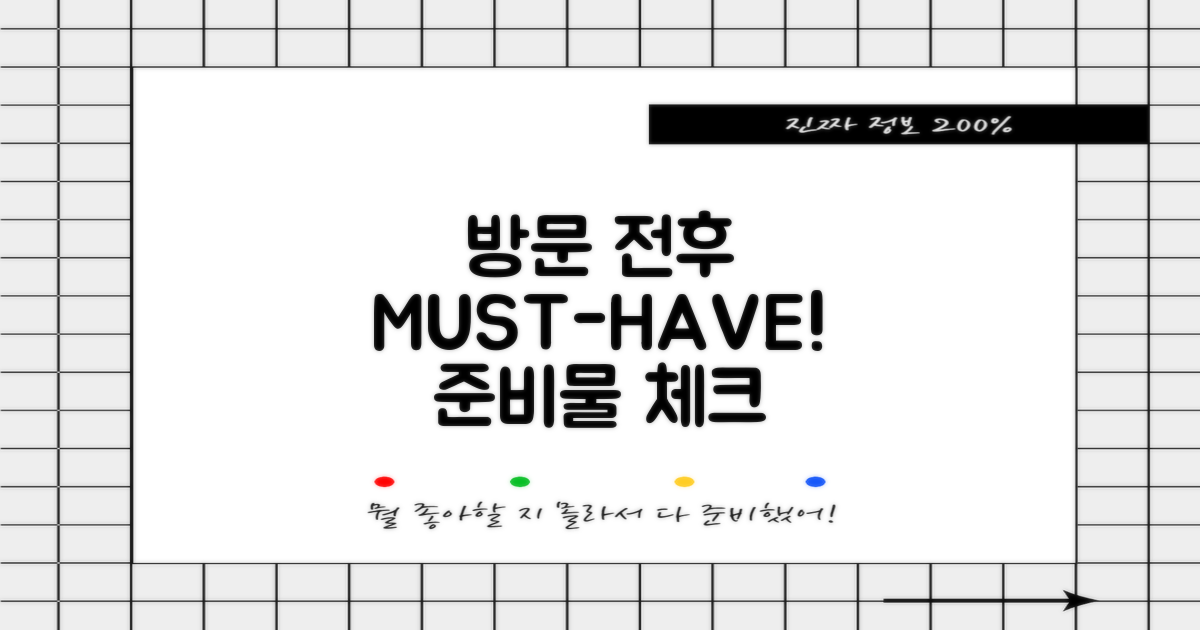 방문 전 vs 후: 필수 준비물