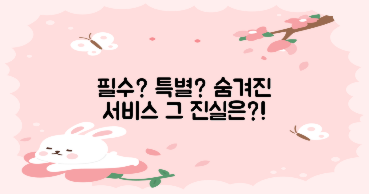 필수 vs 특별: 숨겨진 서비스