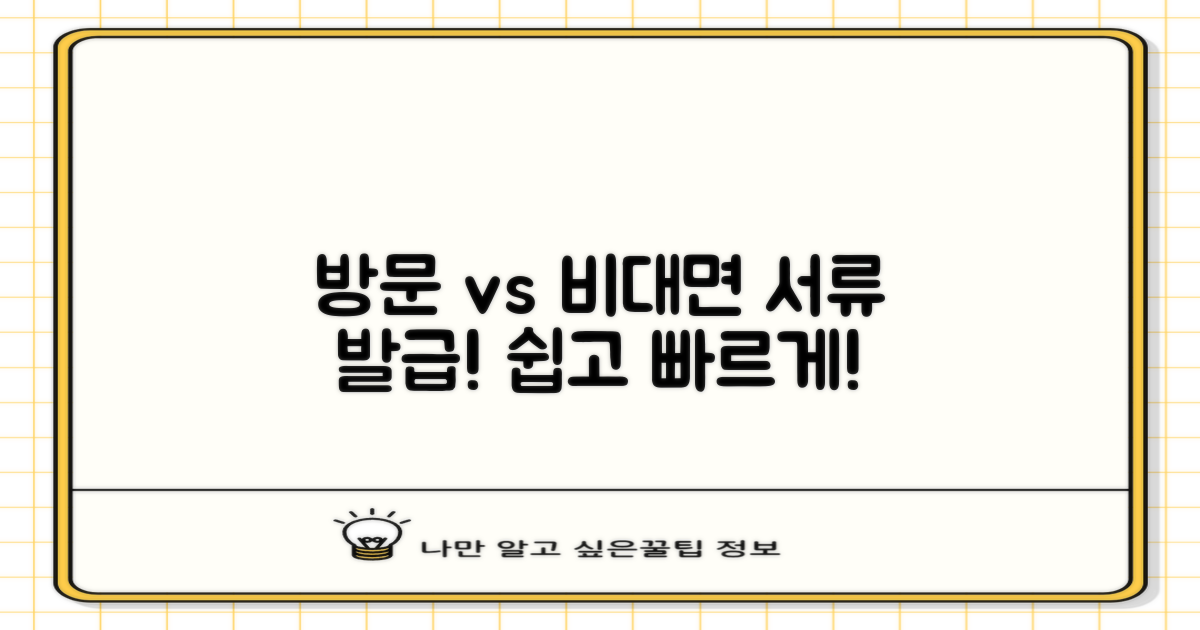 방문 vs 비대면 서류 발급