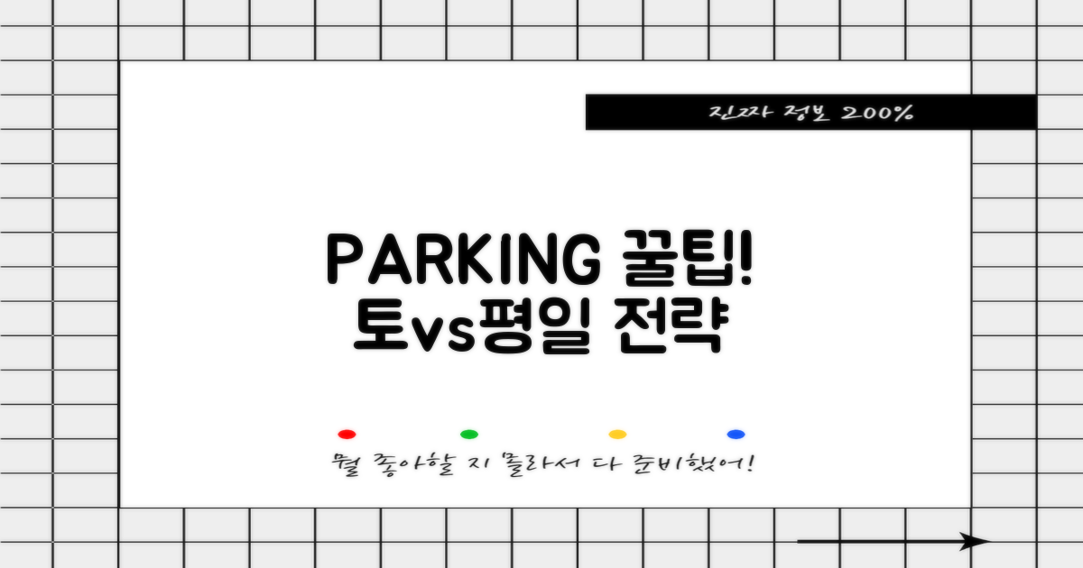 토요일 vs 평일 주차 전략