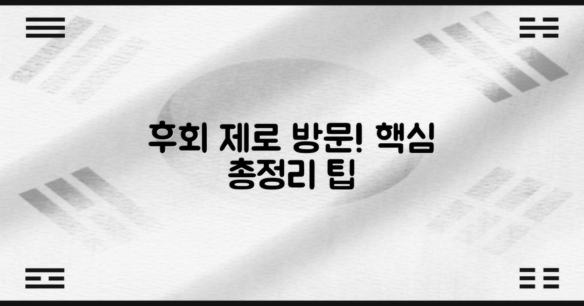 후회 없는 방문을 위한 총정리