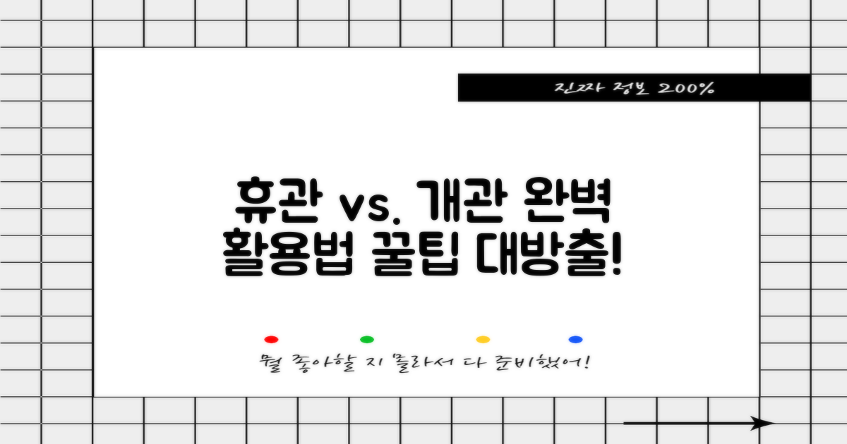 휴관일 vs. 개관일 활용 팁