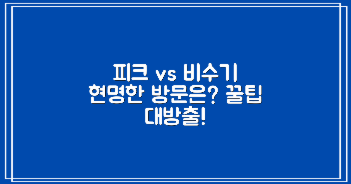 피크 vs 비수기 방문 전략