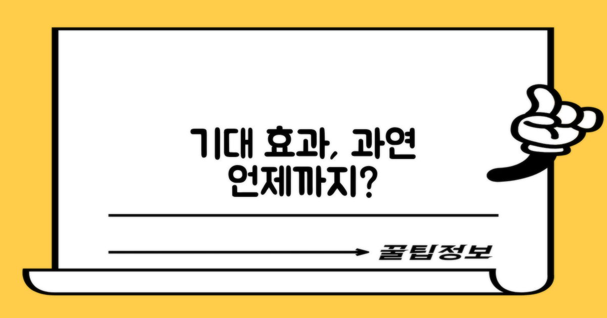 기대 효과, 얼마나 유지될까?