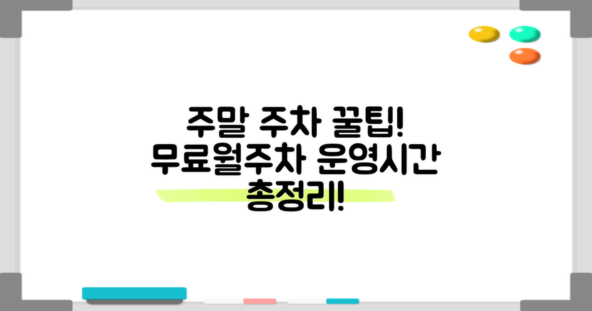 주말 무료/월주차 및 운영시간