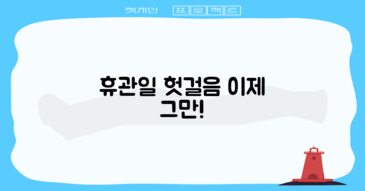 휴관일, 헛걸음 막는 법은?