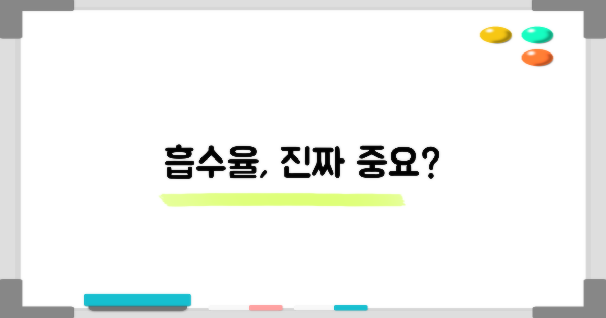 흡수율, 정말 중요할까?