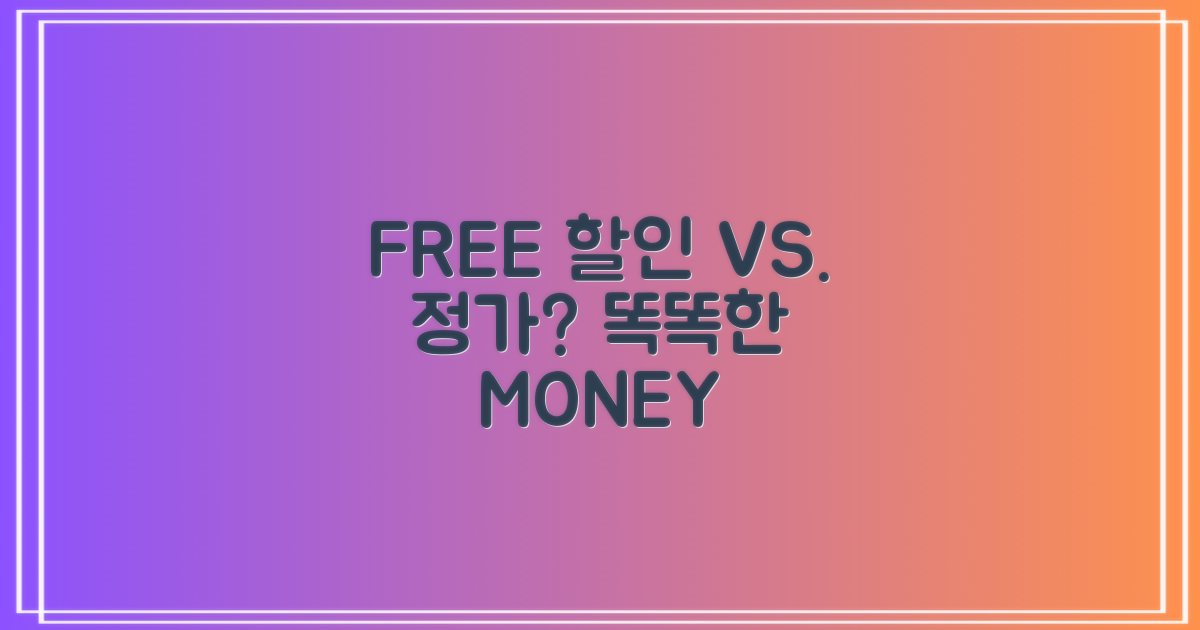 무료/할인 vs. 정가 요금