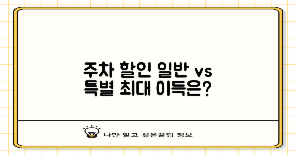 일반 vs. 특별 할인 주차