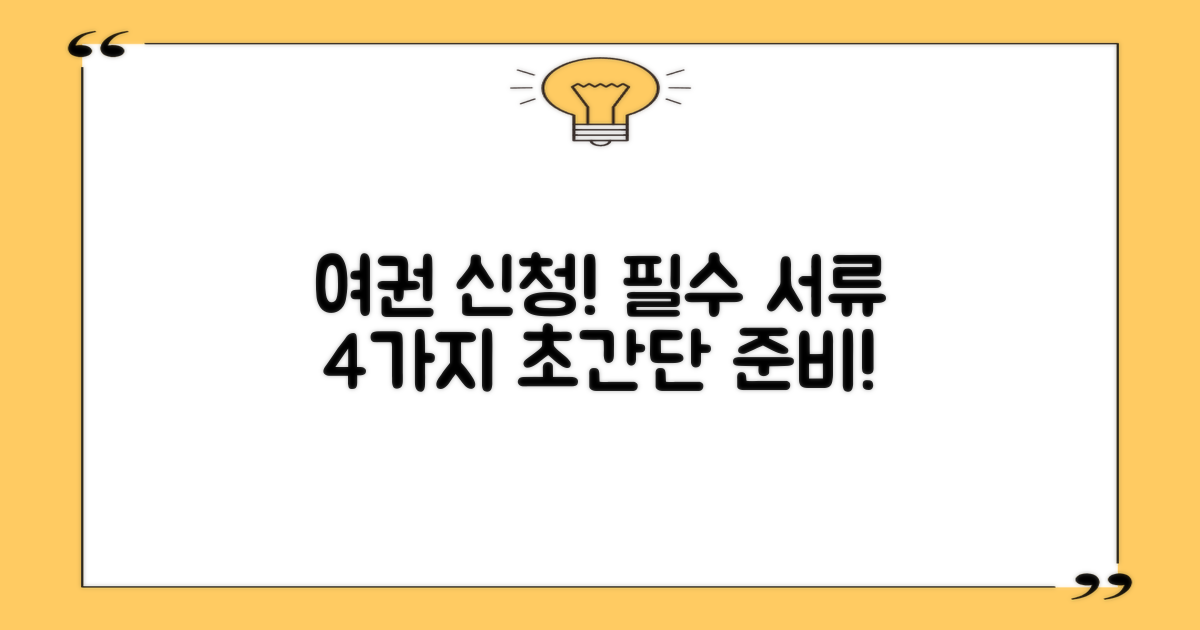 여권 신청, 4가지 필수 서류