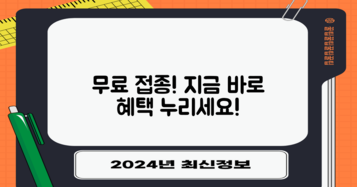 무료 접종 혜택 누리세요!