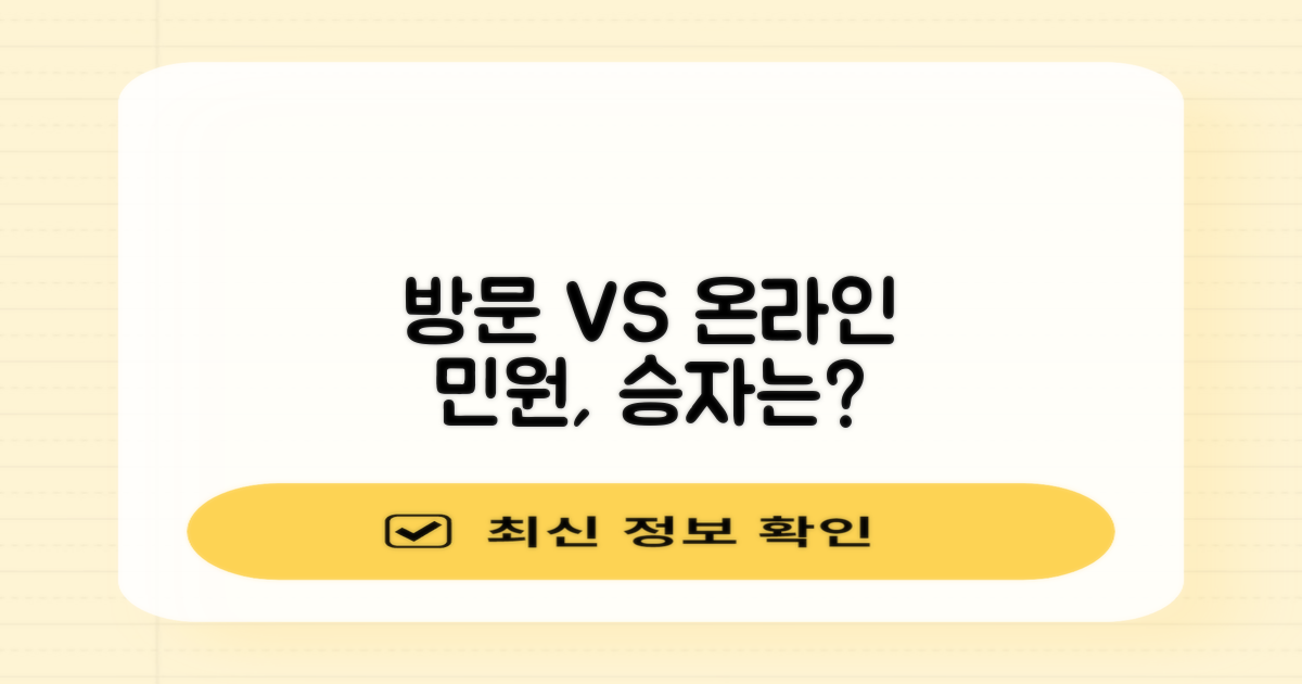 방문 vs 온라인 민원 효율