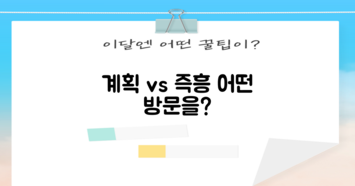 계획적 vs. 즉흥적 방문