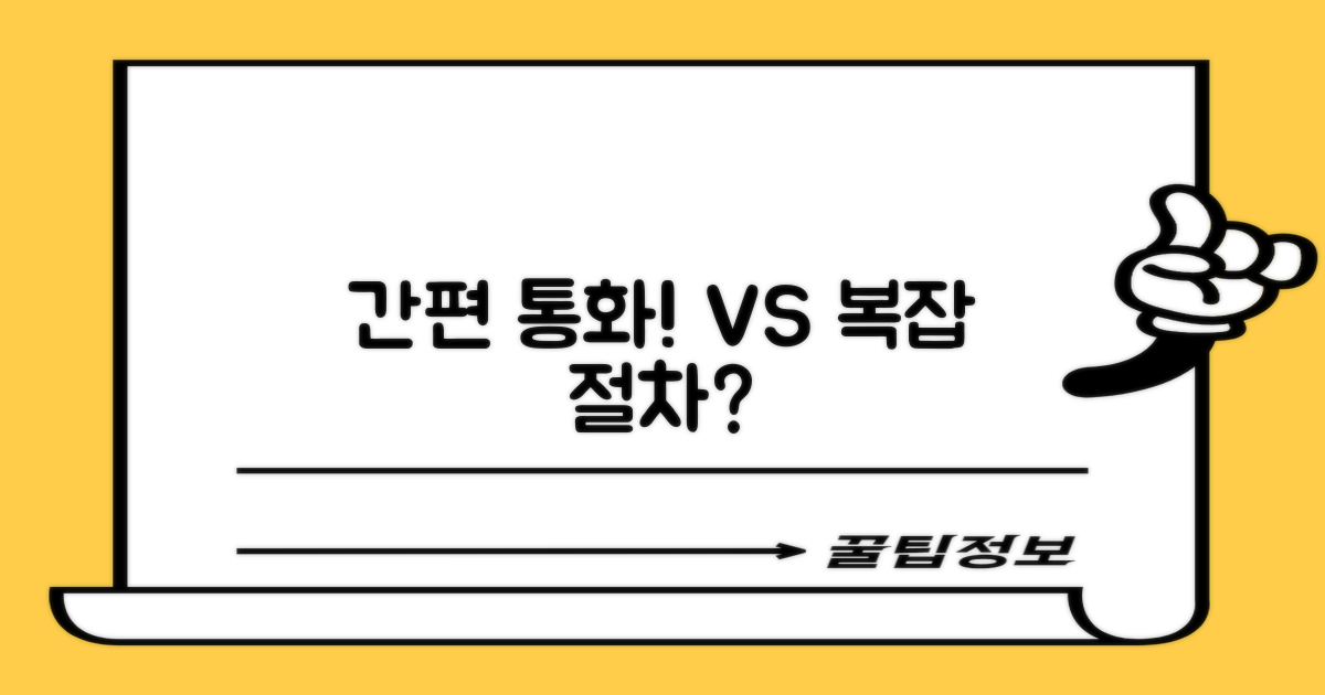 간편 통화 vs 복잡 절차