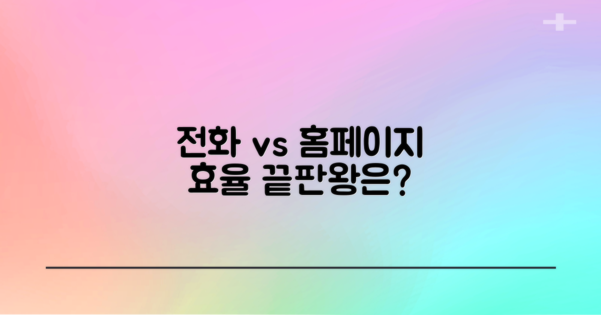 전화 vs 홈페이지, 효율성