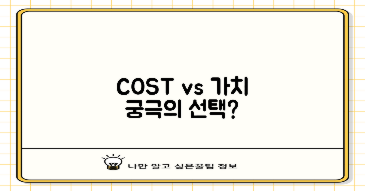 비용 vs. 가치 분석