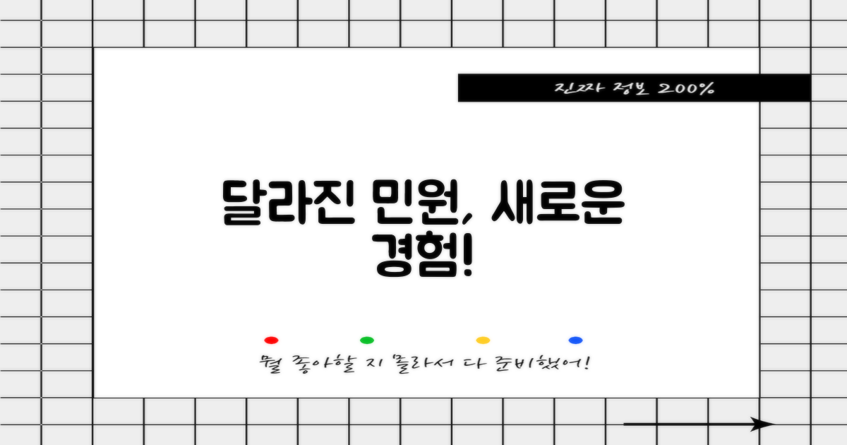 기존과 다른 민원 경험