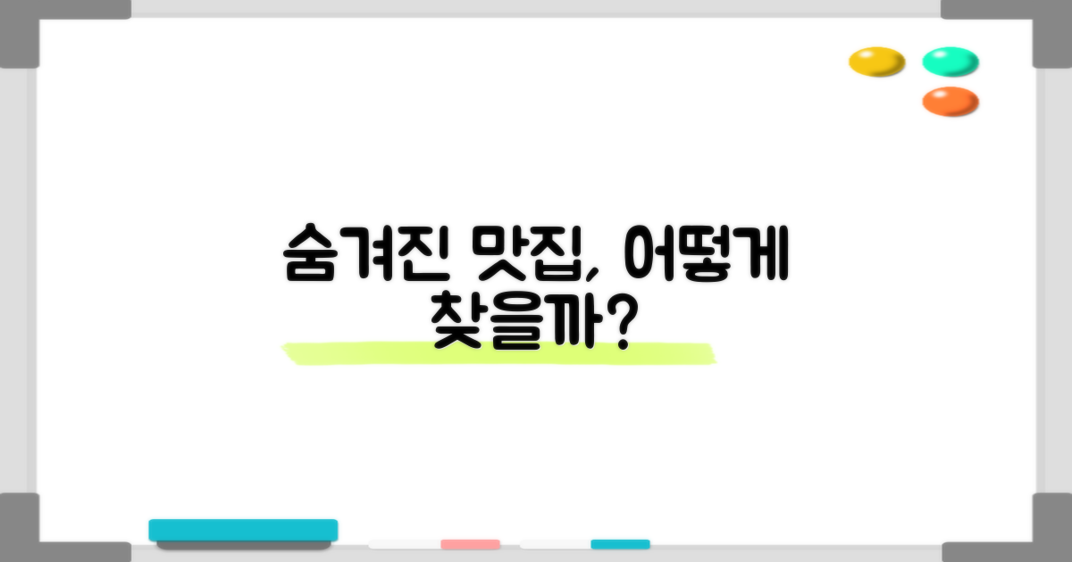 숨겨진 맛집, 어떻게 찾을까?